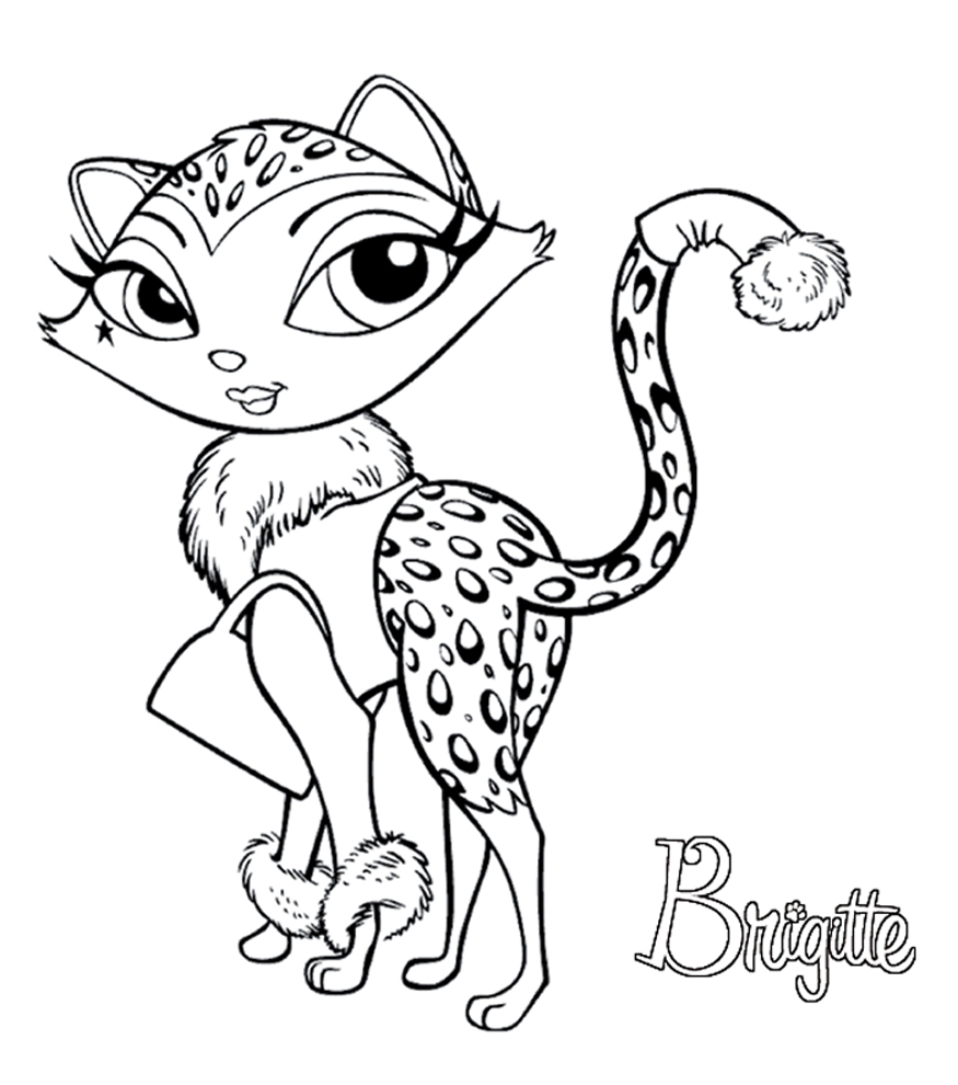 875x990 Bratz Petz Coloring Page Catz