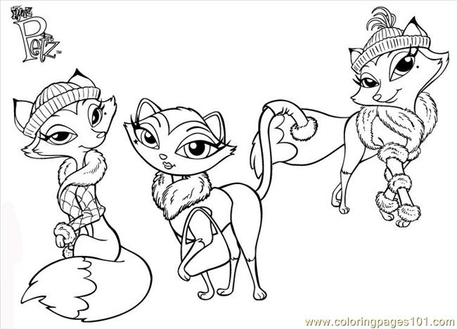 650x468 Coloriage Bratz Petz 001 Coloring Page