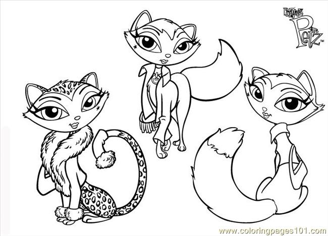 650x468 Coloriage Bratz Petz 002 Coloring Page
