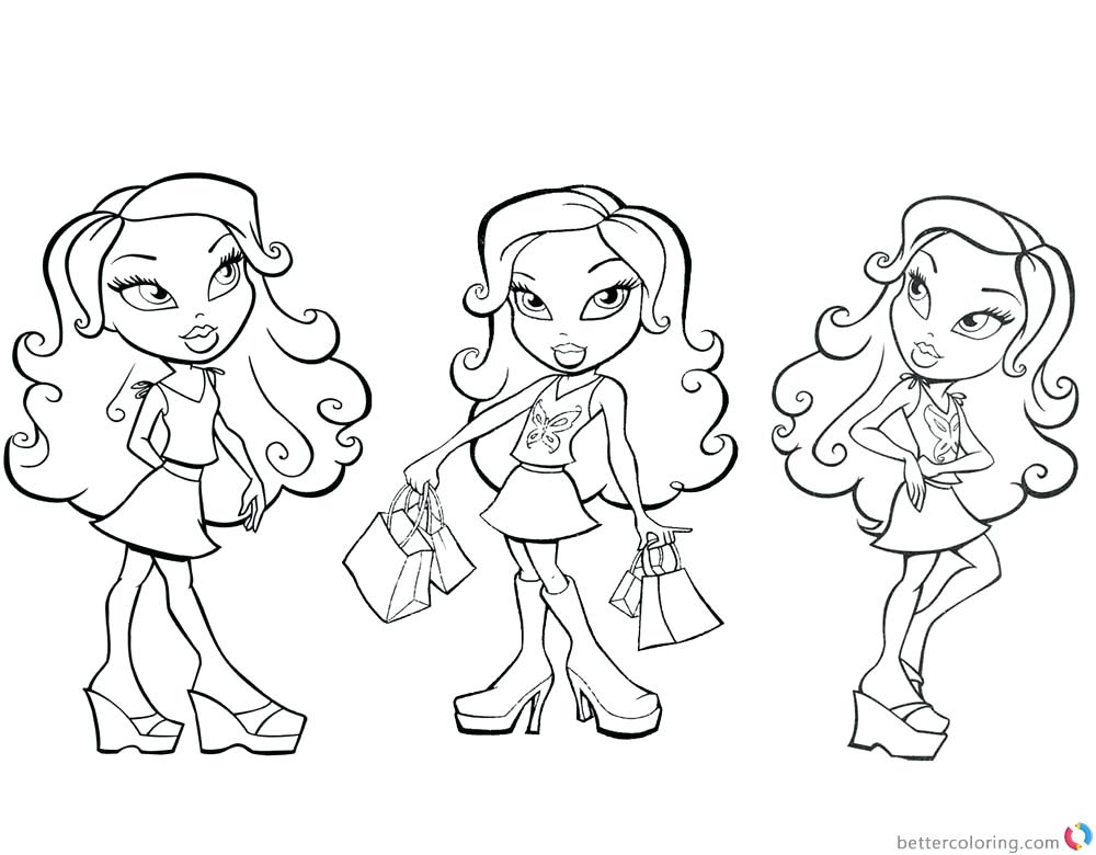 1000x780 Brats Coloring Pages Bratz Petz Coloring Pages To Print