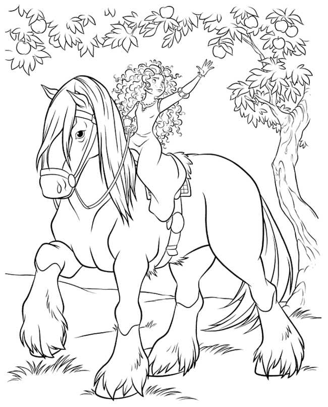 650x806 Brave Disney Princess Coloring Pages