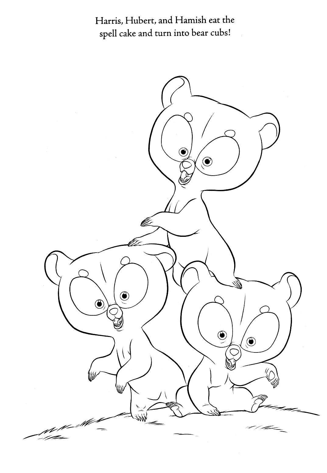 1074x1554 Brave Coloring Pages Harris Hubert Hamish Bear