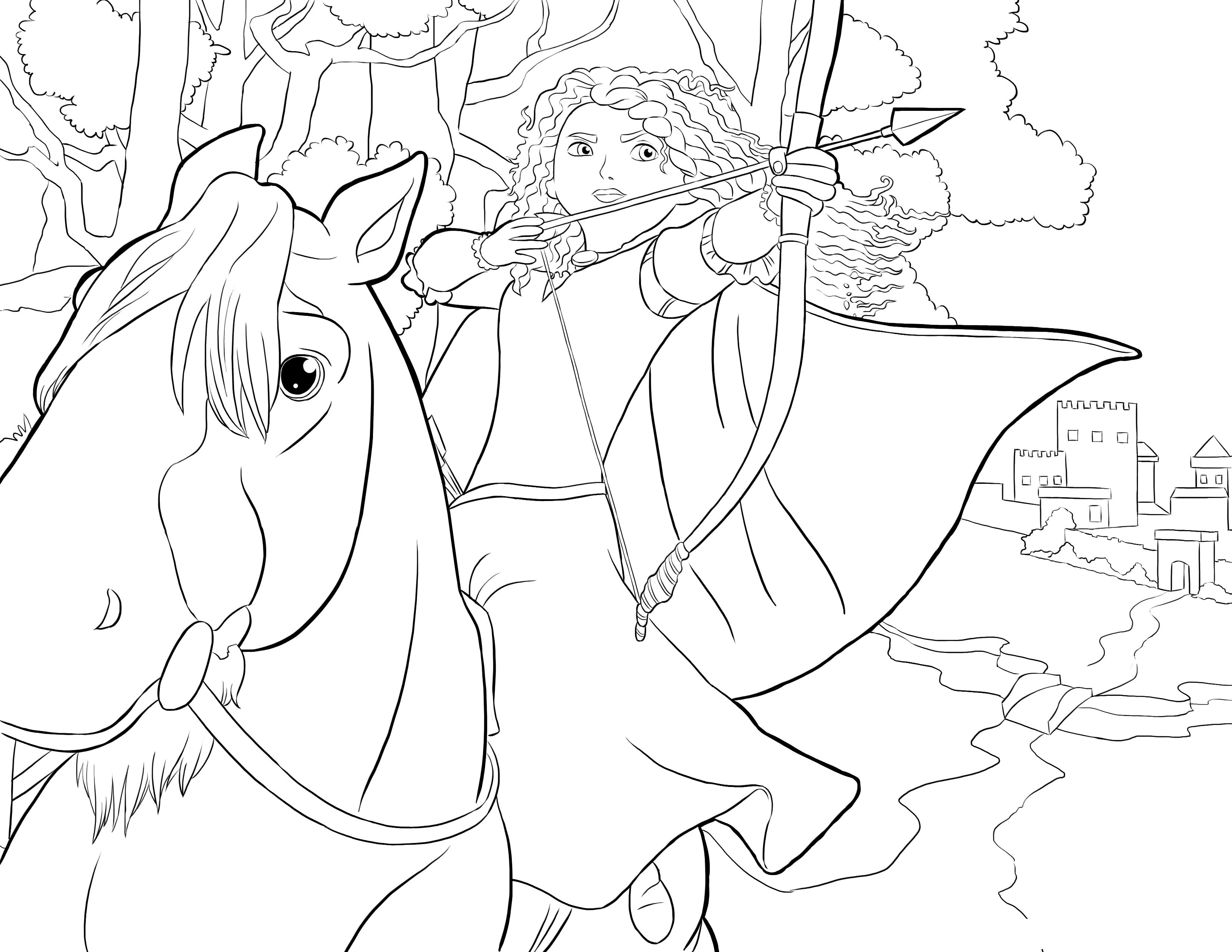 3300x2550 Brave Coloring Pages Princess Merida Coloring Pages For Kids