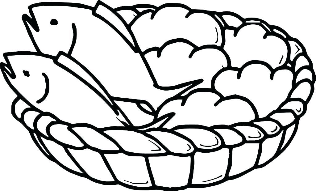 1024x618 Banana Bread Coloring Pages Loaves And Fishes Coloring Page Two