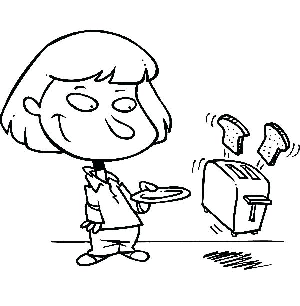 600x612 Breakfast Coloring Pages Rice 4 Coloring Page Pancake Breakfast