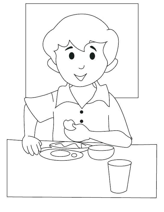 630x810 Breakfast Coloring Pages