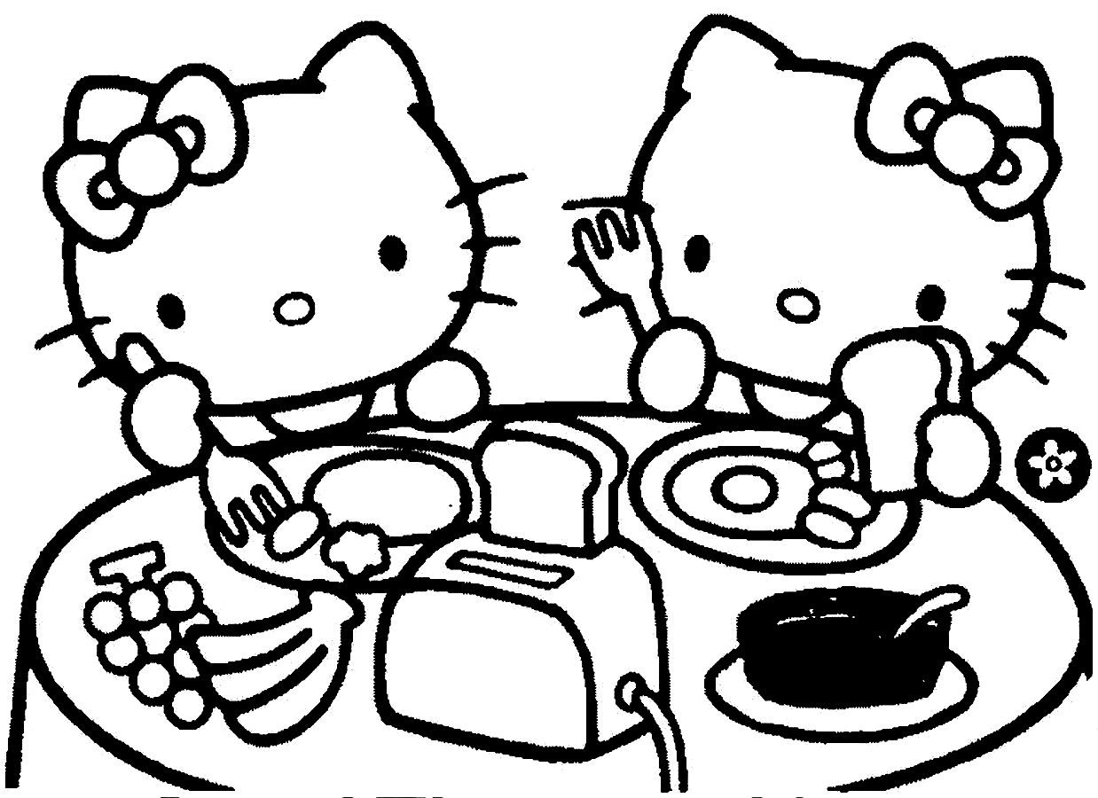 1238x900 Coloring Pages Download And Print For Free Breakfast Coloring