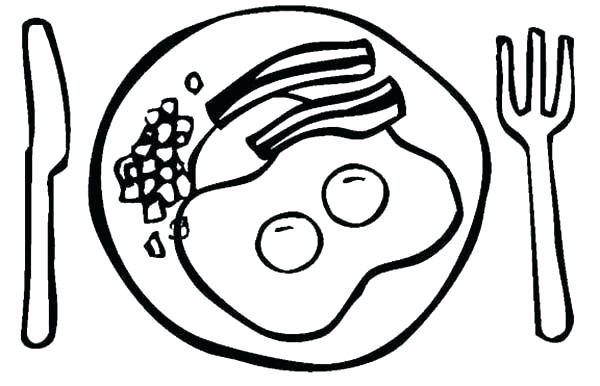600x386 Breakfast Coloring Page Cute Printable Coloring Pages Breakfast