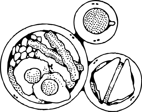 Breakfast Food Coloring Pages