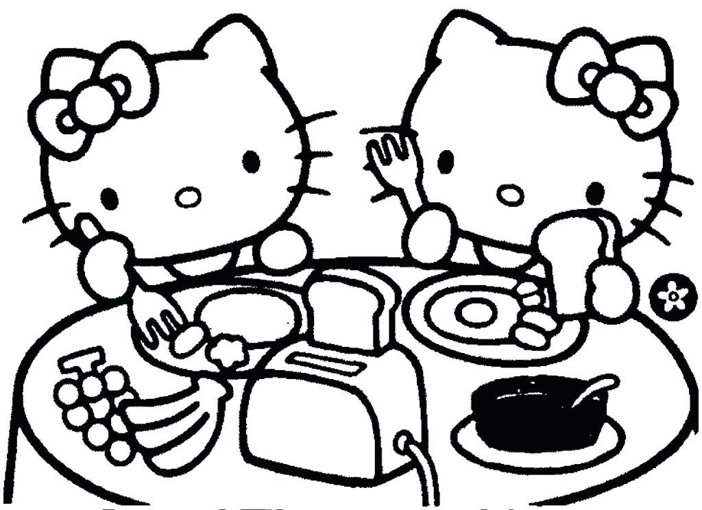 1024x744 Coloring Pages Breakfast Coloring Pages Printable In Food Coloring