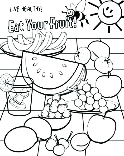 522x657 Free Printable Food Coloring Pages For Kids Breakfast Food