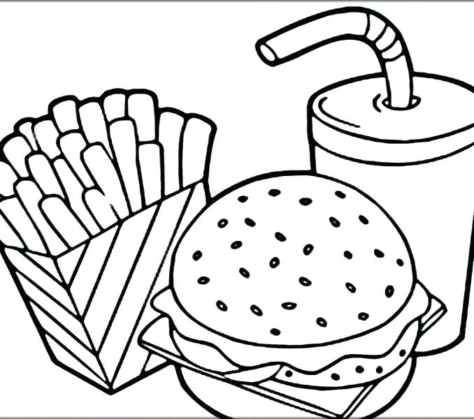 678x600 Lunch Food Coloring Pages Breakfast Coloring Pages Denvermetro