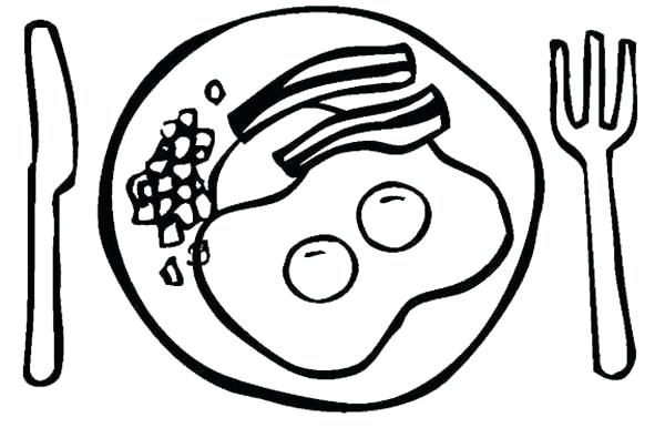 600x386 Printable Food Coloring Pages Breakfast Coloring Page 4 Printable