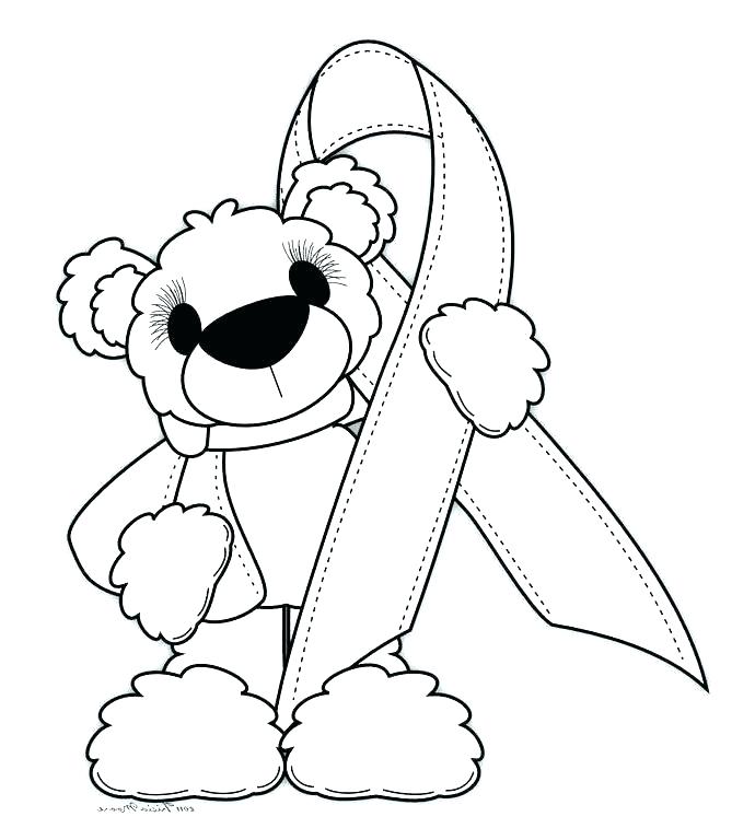 690x768 Cancer Coloring Pages Free Ribbon Coloring Page By Cancer Zodiac
