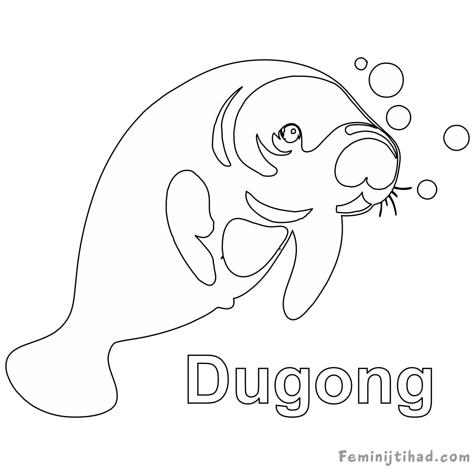 1575x1575 Dugong Coloring Pages Free To Print Coloring Pages For Kids