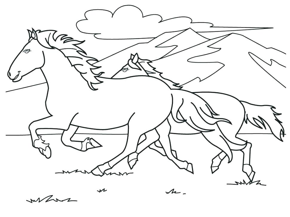 970x728 Horse Color Page Horse Head Coloring Pages Running Coloring Pages
