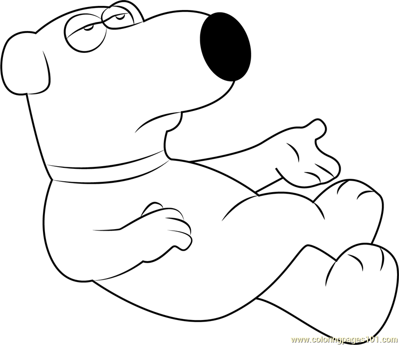 799x691 Cute Brian Griffin Coloring Page