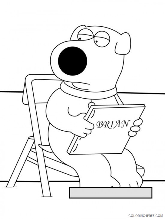 550x731 Family Guy Brian Coloring Pages Coloring4free