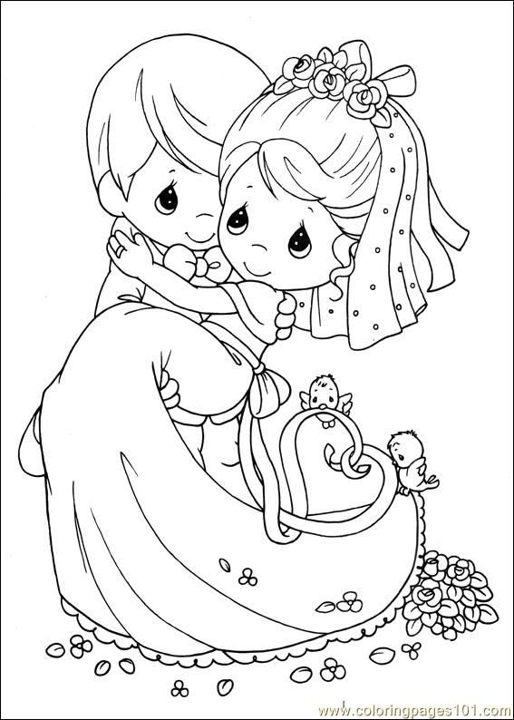 Bride And Groom Coloring Pages Free
