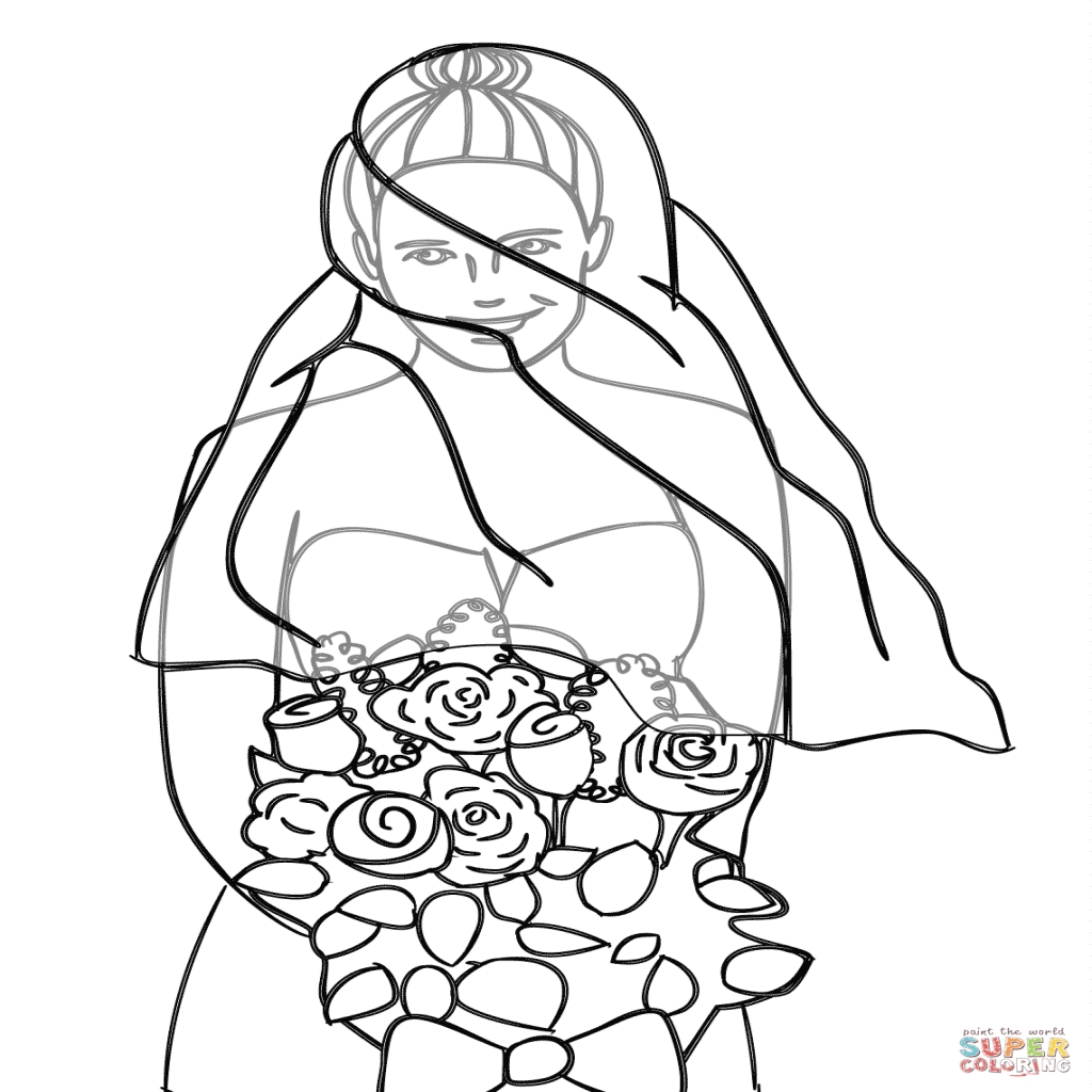 1024x1024 Bride And Groom Coloring Page Free Printable Coloring Pages