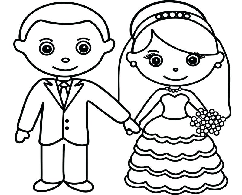 800x647 Bride Groom Coloring Pages Bride Groom Coloring