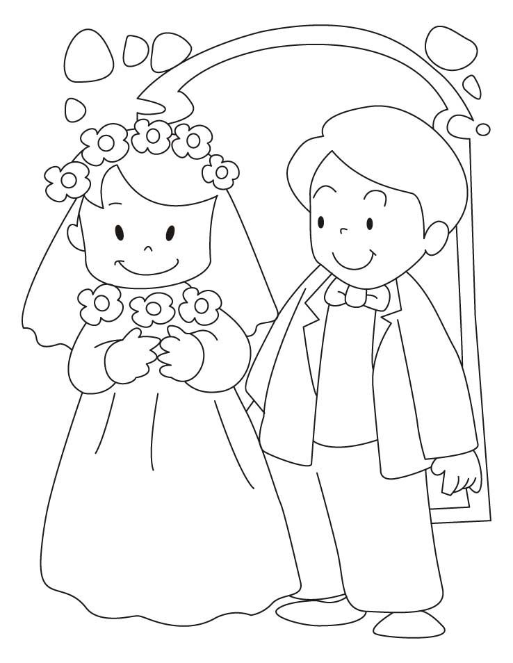 738x954 Free Bride And Groom Printable Coloring Page Bride And Groom
