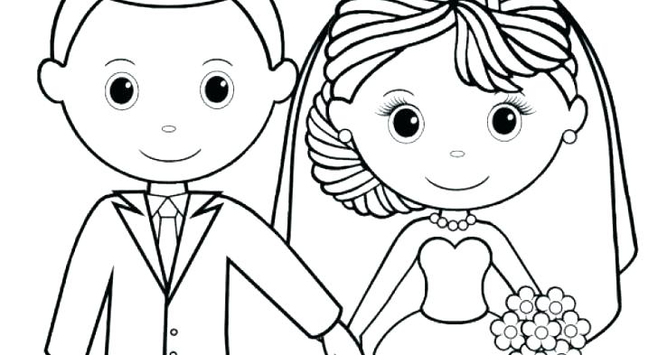 728x393 Bride Groom Coloring Pictures Printable Bride And Groom Coloring