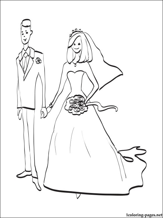 560x750 Bride And Groom Coloring Page Coloring Pages