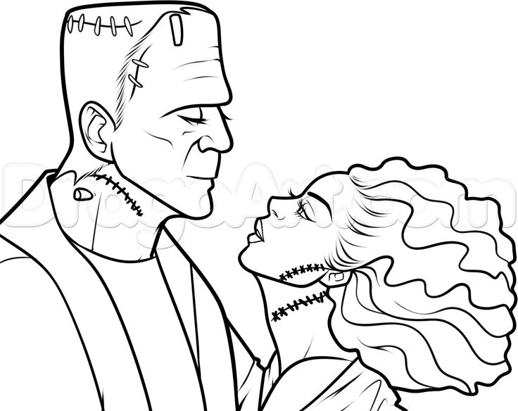 Bride Of Frankenstein Coloring Pages
