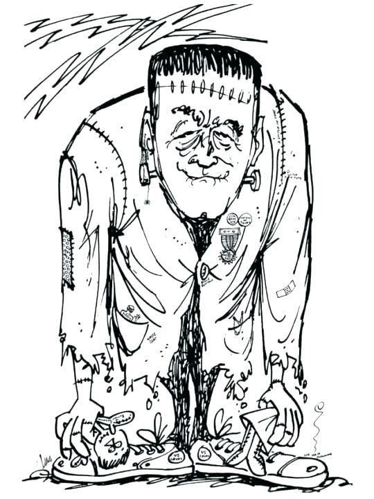 540x720 Frankenstein Coloring Page