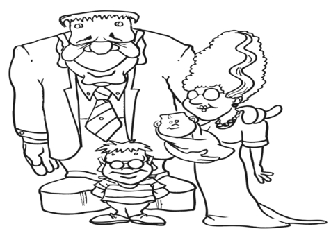 476x333 Bride Of Frankenstein Coloring Pages Page Image Clipart Images