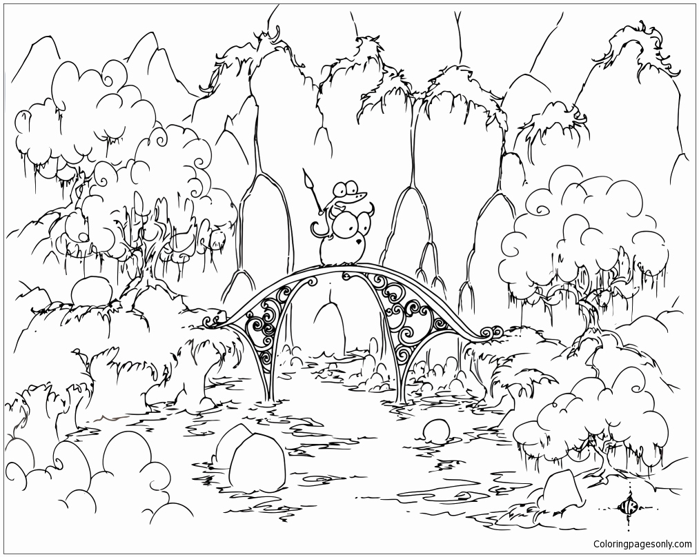Bridge Coloring Page
