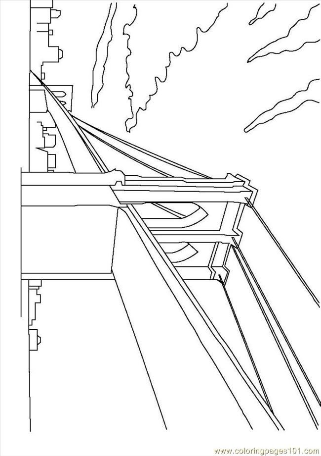 650x921 Brooklyn Bridge Coloring Page