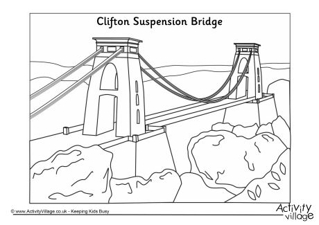 460x325 Clifton Suspension Bridge Colouring Page
