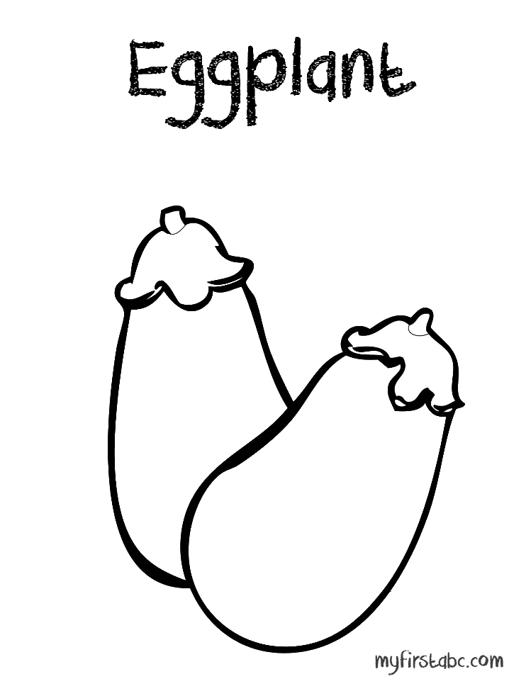 718x958 Eggplant Coloring Page