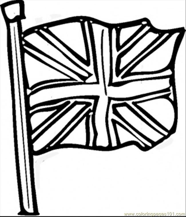 650x756 British Flag Coloring Page
