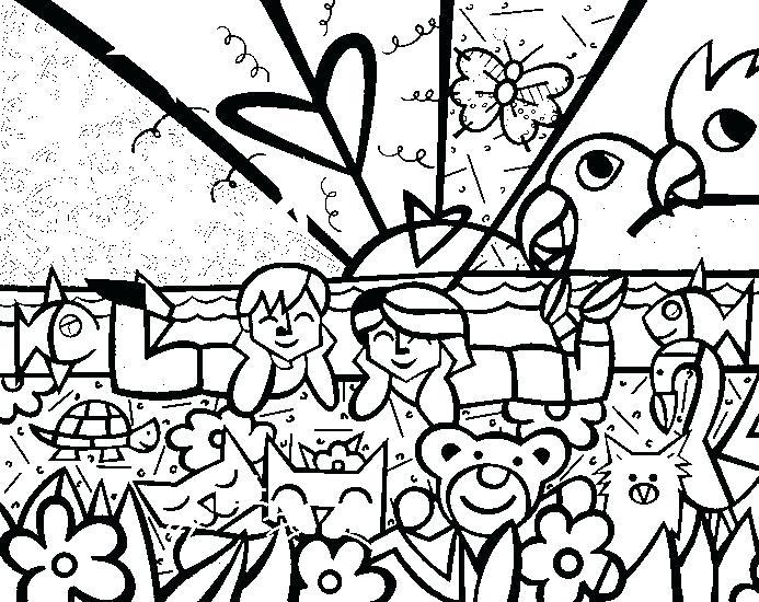 693x550 Romero Britto Coloring Pages Para Do Romero Britto Free Coloring
