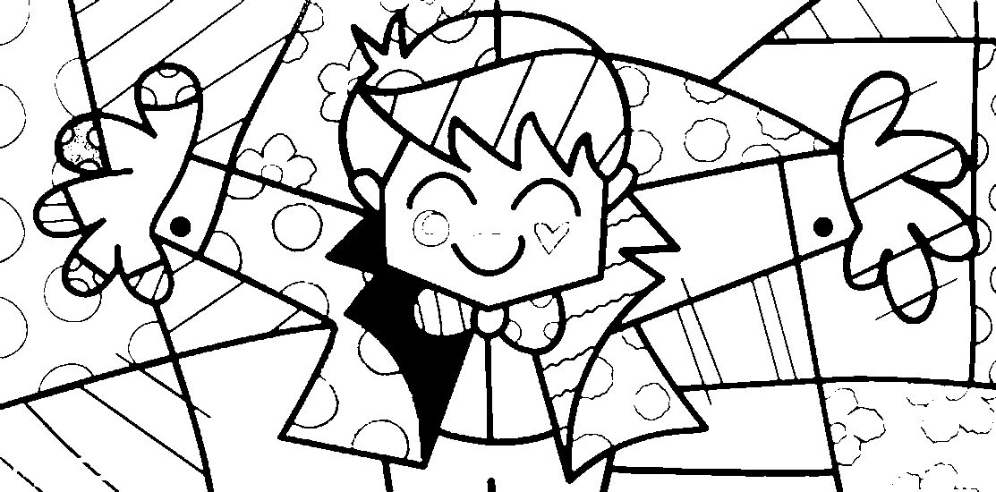 1113x550 Britto Coloring Pages