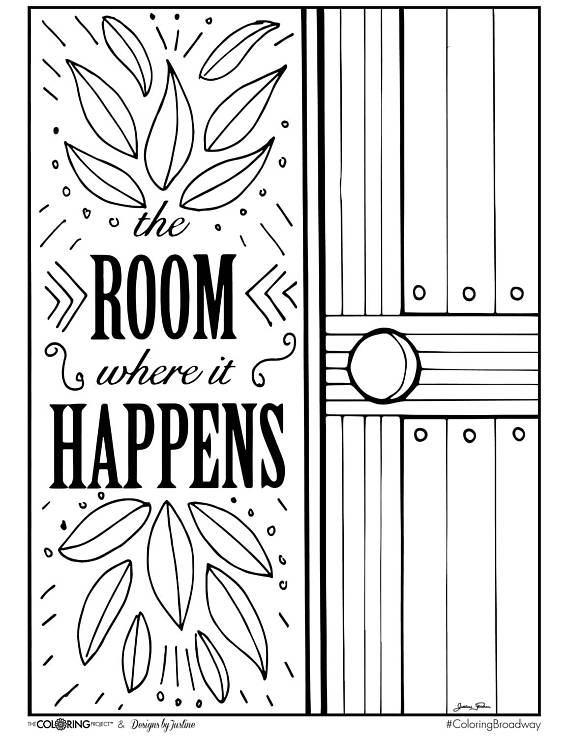 570x738 Coloring Broadway Hamilton The Room Where It Happens Hamilton