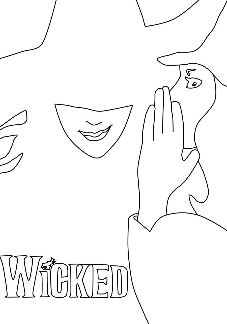 900x1284 Wicked Musical Coloring Page