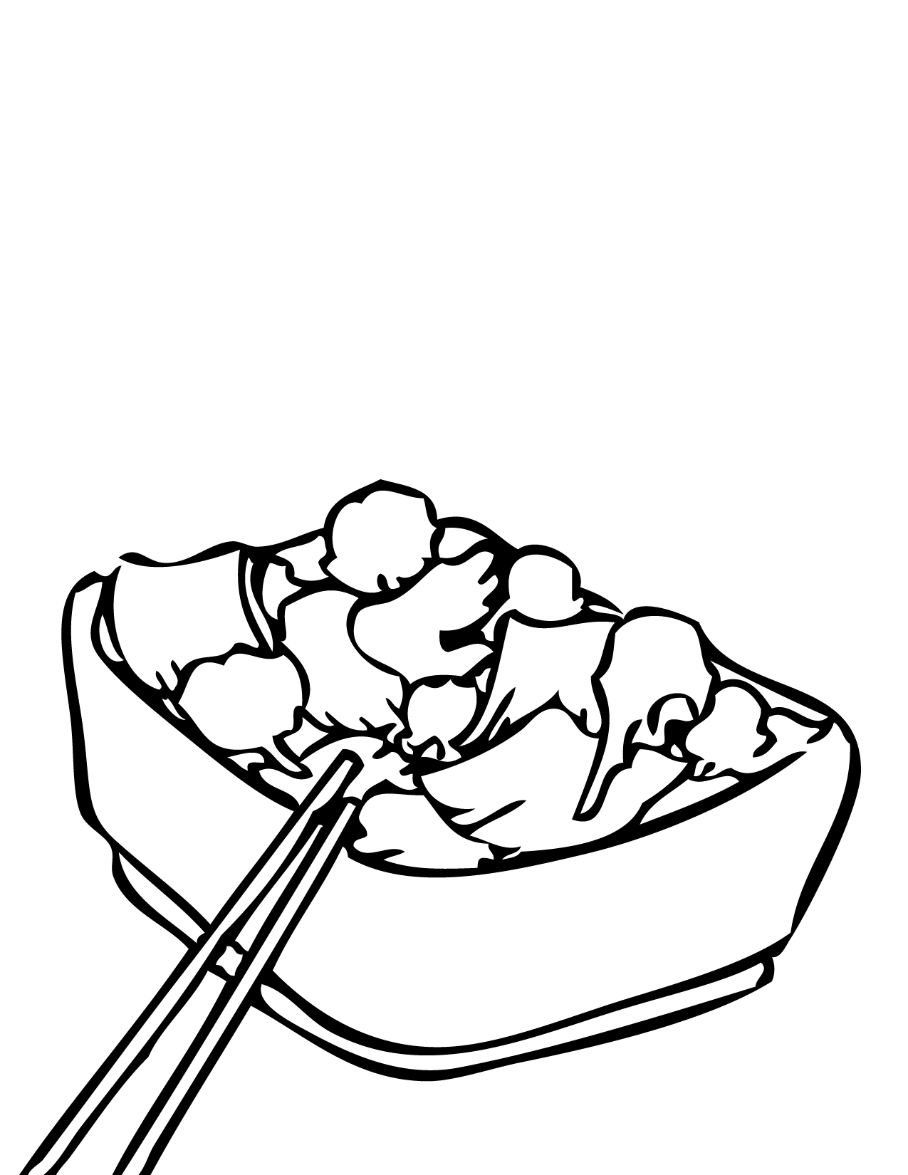 1275x1650 Elegant Broccoli Beef Ink With Food Coloring Pages On With Hd