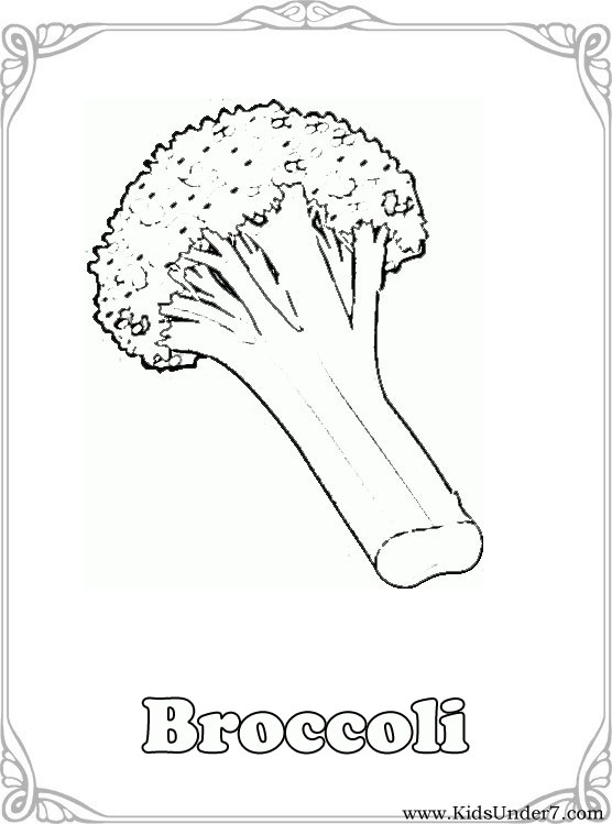 556x749 Kids Under 7 Vegetables Coloring Pages