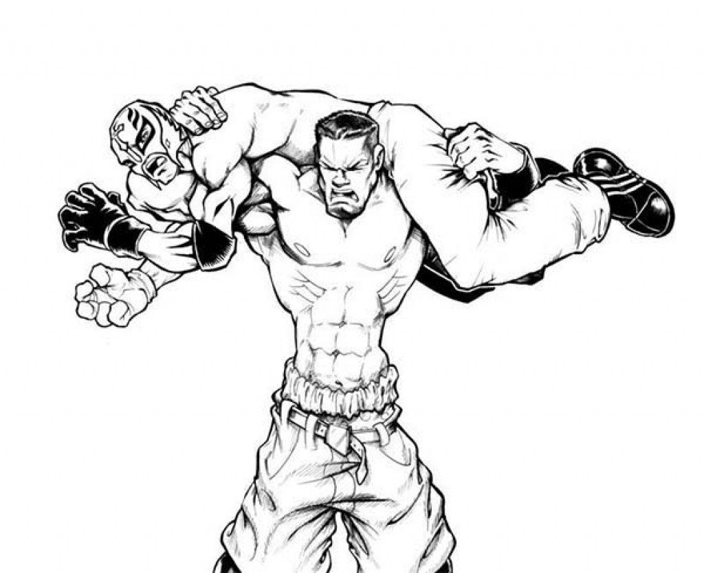 1024x834 Fancy John Cena Coloring Pages With Hat Wwe And Friends Page Free