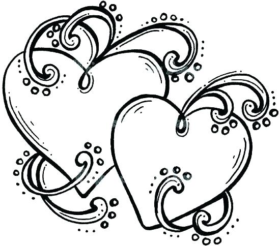 550x484 Cool Heart Coloring Pages