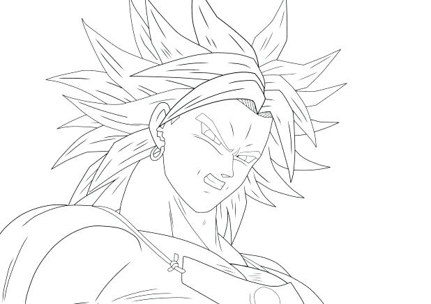 618x437 Broly Coloring Pages Line Art By Coloring Sheets Pictures Pages