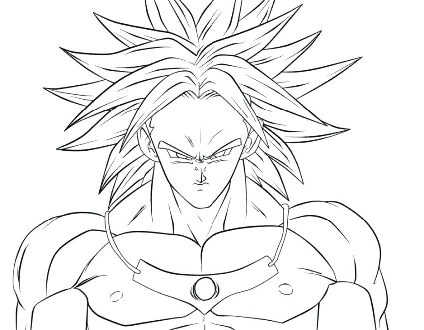 850x663 Super Coloring Pages Super Coloring Pages Dragon Ball Z Broly
