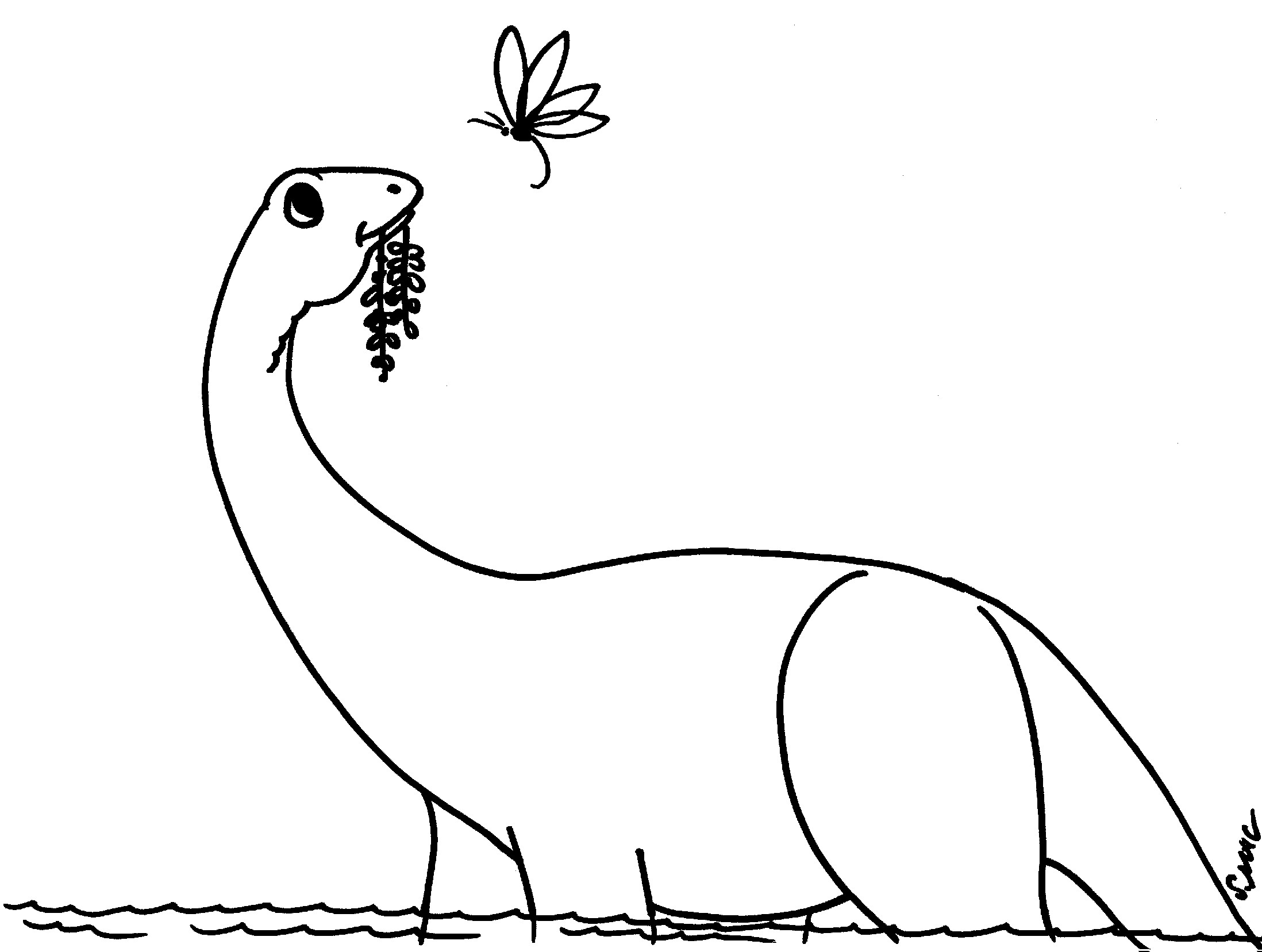 2196x1657 Awesome Brontosaurus Coloring Page Free Printable Dinosaur Pages