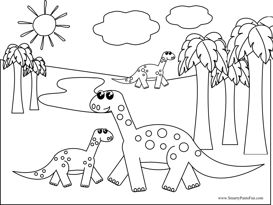 1066x801 Easy Brontosaurus Coloring Page Sampler Cute D