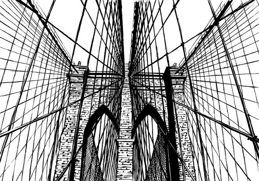 825x577 Brooklyn Bridge Adult Color Books Brooklyn Bridge