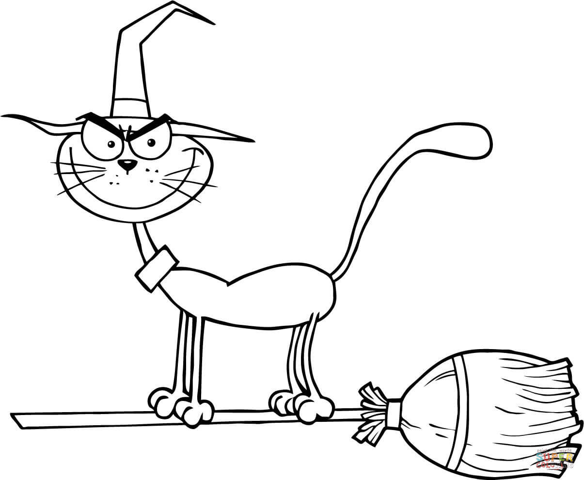 Broom Coloring Page